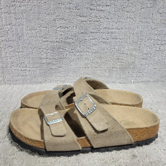 Birkenstock Sydney Unisex Size EU 37 US L6 M4 Vegan Taupe Slides Slip-On Sandals - Picture 10 of 13